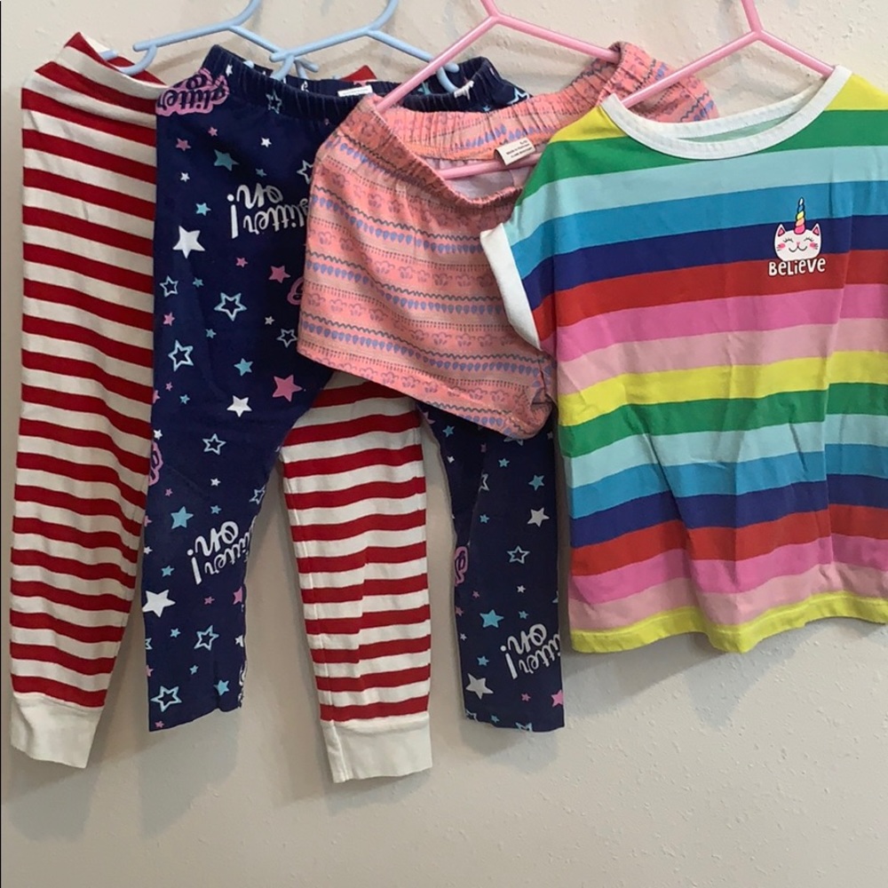 Girls size 6 pj bottoms and one shirt